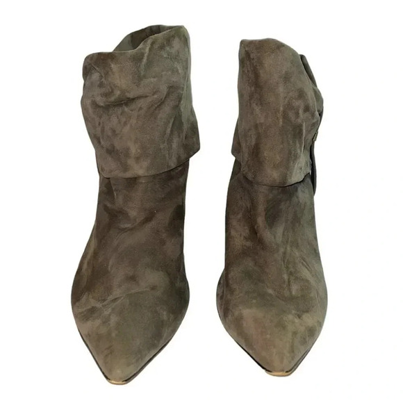 Calvin Klein Bethany 9M taupe brown suede 3” heel ankle boots - Picture 4 of 9